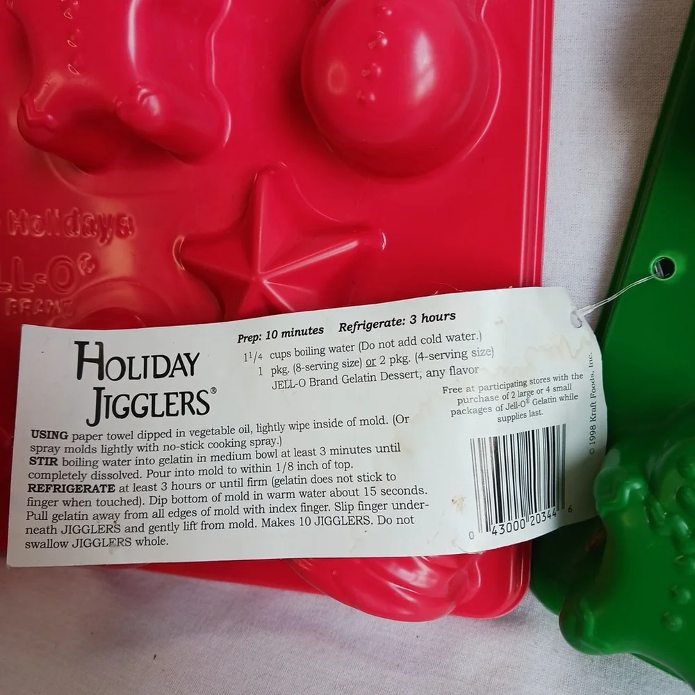 Jello Molds Set 2 Christmas Santa Snowman